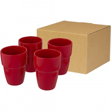 Logo trade promotional gifts picture of: Staki 4-piece 280 ml stackable mug gift set