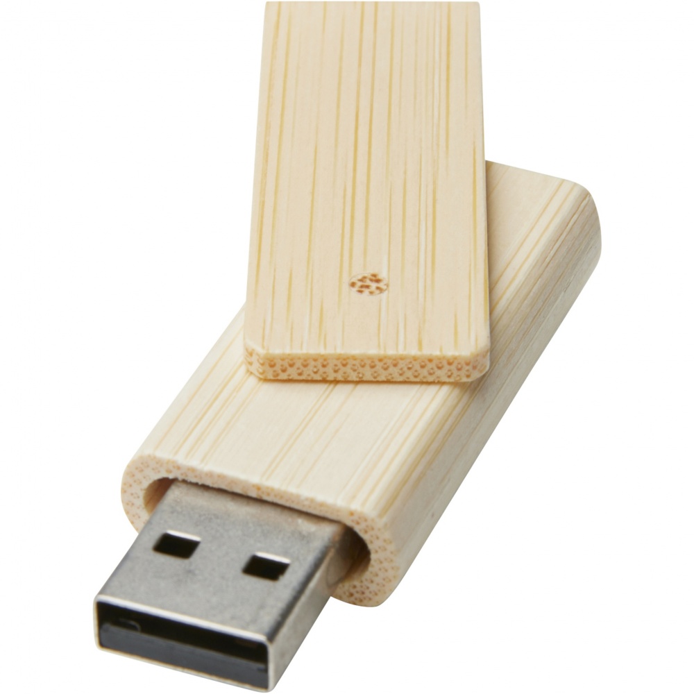 Logo trade corporate gifts image of: Rotate 4GB bamboo USB flash drive