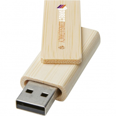 Logo trade promotional products image of: Rotate 16GB bamboo USB flash drive