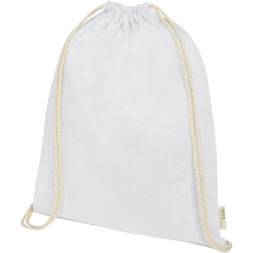 Logotrade promotional item picture of: Orissa 140 g/m² organic cotton drawstring bag 5L