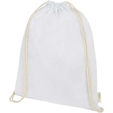 Logotrade promotional merchandise image of: Orissa 140 g/m² organic cotton drawstring bag 5L