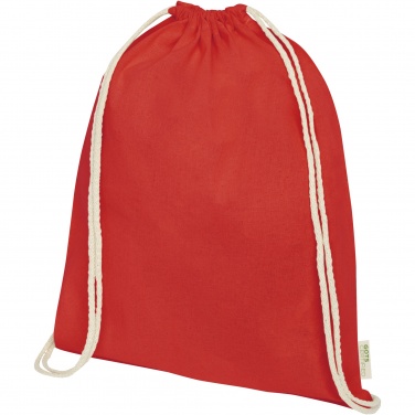 Logo trade corporate gifts picture of: Orissa 140 g/m² organic cotton drawstring bag 5L