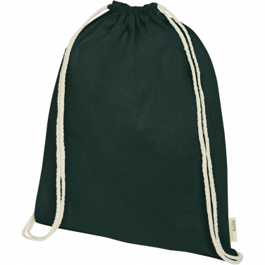 Logo trade corporate gifts image of: Orissa 140 g/m² organic cotton drawstring bag 5L