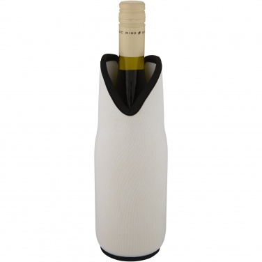 Logo trade business gifts image of: Noun recycled neoprene wine sleeve holder