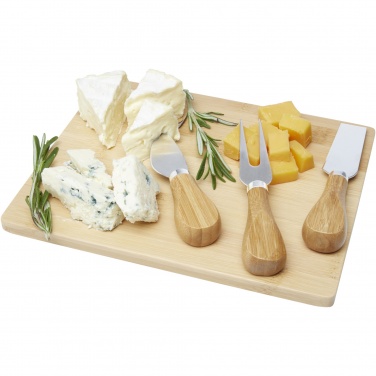 Logo trade promotional merchandise image of: Ement bamboo cheese board and tools