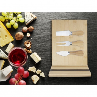 Logotrade business gifts photo of: Mancheg bamboo magnetic cheese board and tools