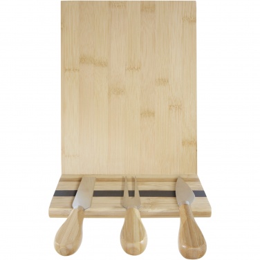 Logotrade corporate gift image of: Mancheg bamboo magnetic cheese board and tools