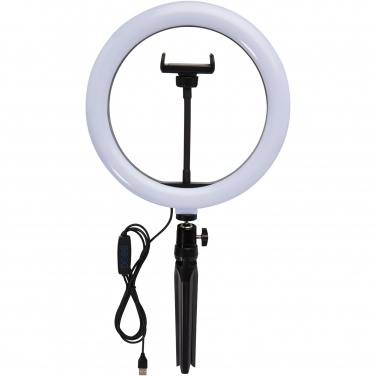 Logo trade corporate gifts picture of: Studio ring light for selfies and vlogging with phone holder and tripod