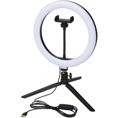 Logotrade business gift image of: Studio ring light for selfies and vlogging with phone holder and tripod