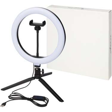 Logotrade promotional gift image of: Studio ring light for selfies and vlogging with phone holder and tripod