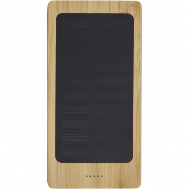 Logo trade advertising products image of: Alata 8000 mAh bamboo solar power bank