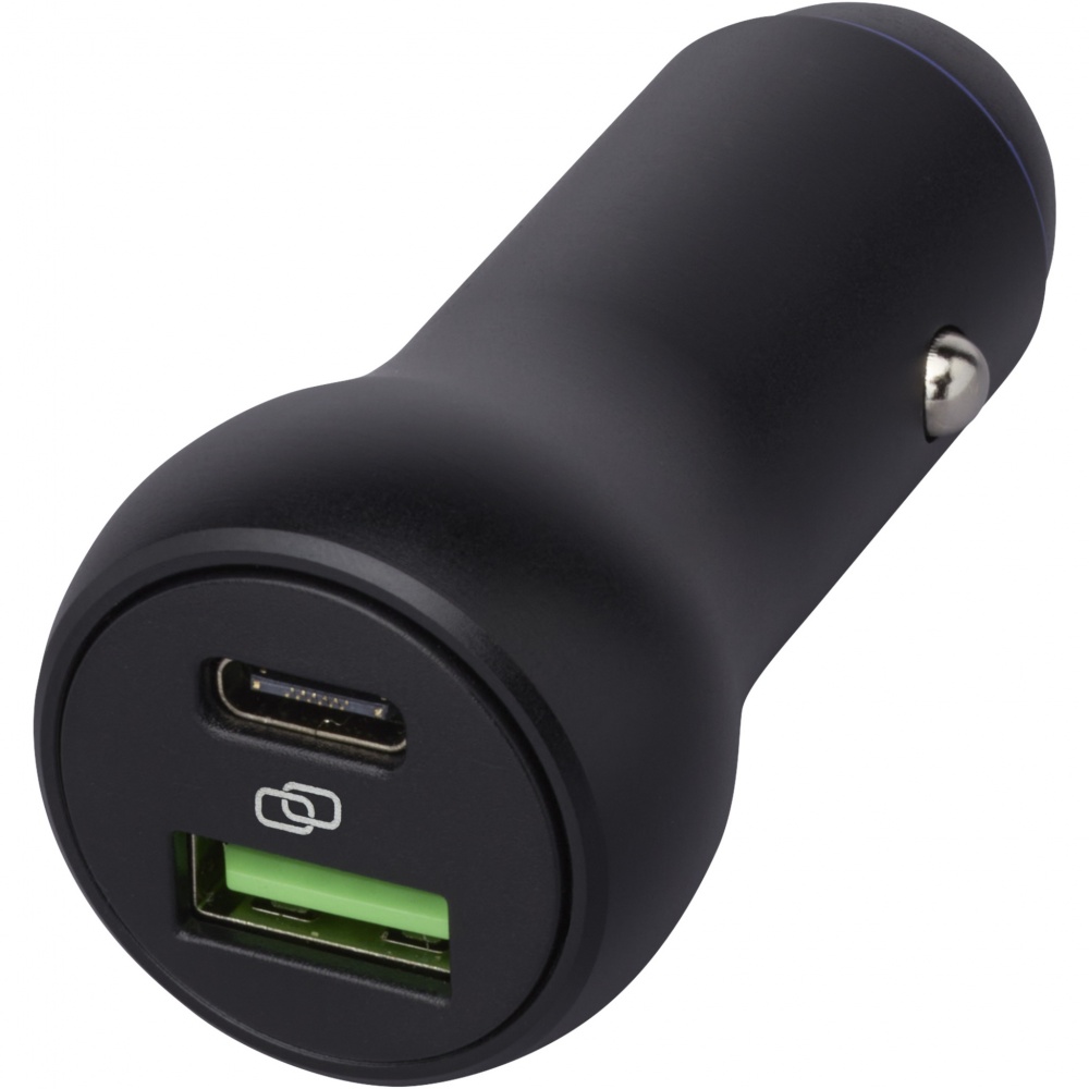 Logo trade promotional items image of: Pilot dual 55W USB-C/USB-A car charger