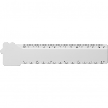 Logotrade promotional product picture of: Tait 15 cm house-shaped recycled plastic ruler