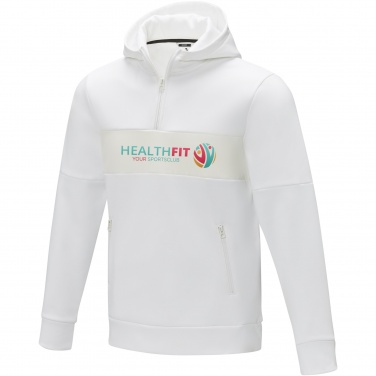 Logo trade promotional gifts picture of: Sayan men's half zip anorak hooded sweater