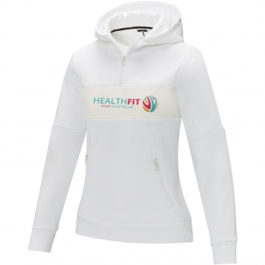 Logo trade promotional items image of: Sayan women's half zip anorak hooded sweater