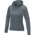 Sayan women's half zip anorak hooded sweater, Steel grey