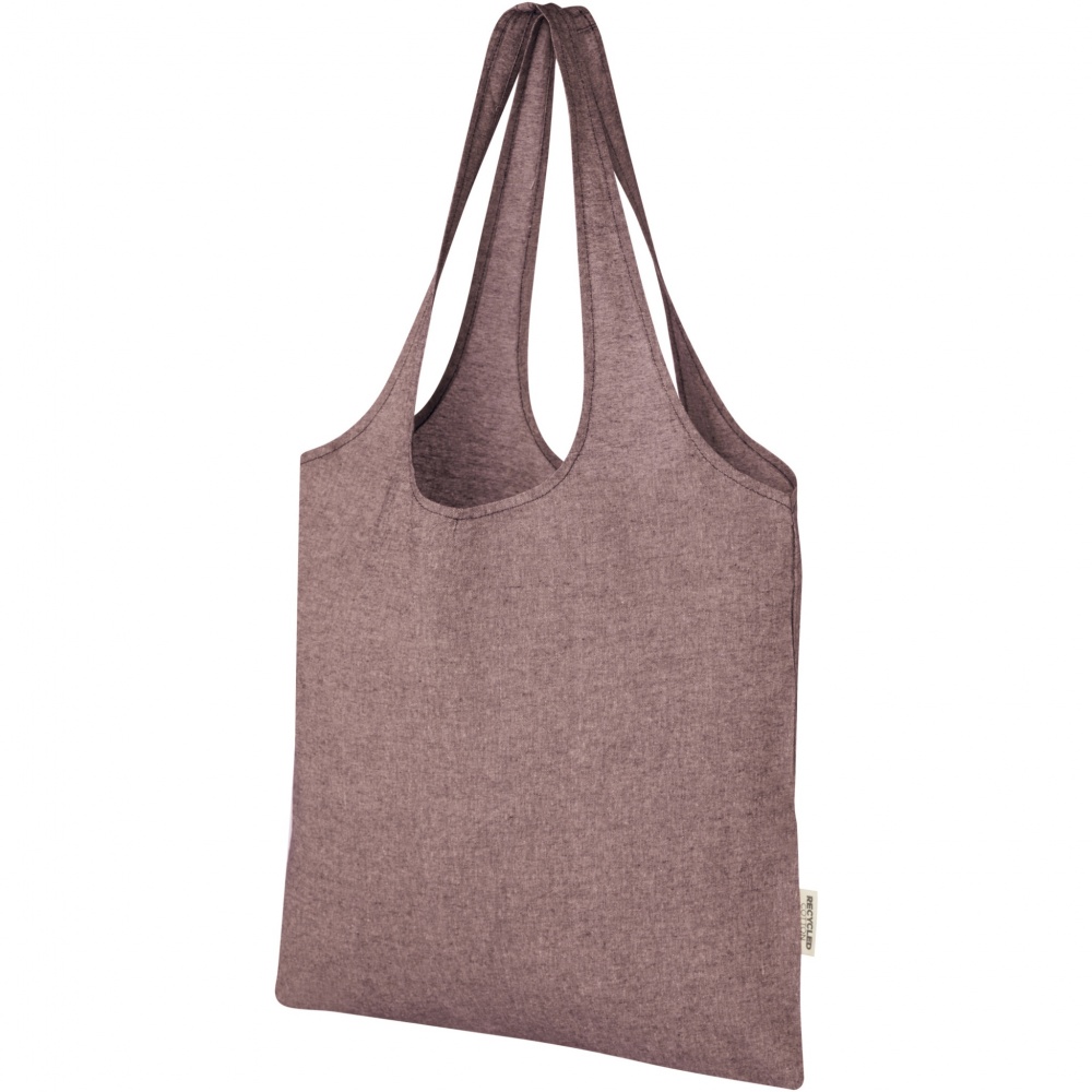 Logo trade promotional item photo of: Pheebs 150 g/m² recycled cotton trendy tote bag 7L