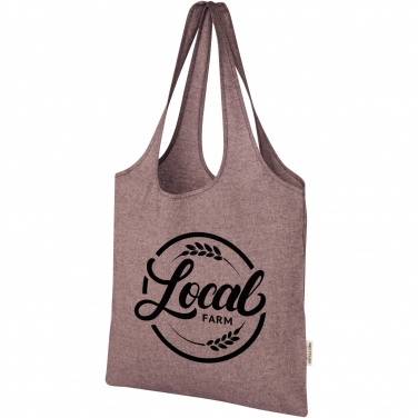 Logo trade promotional giveaways image of: Pheebs 150 g/m² recycled cotton trendy tote bag 7L