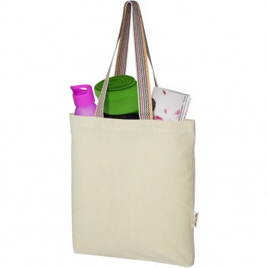 Logo trade corporate gifts image of: Rainbow 180 g/m² recycled cotton tote bag 5L
