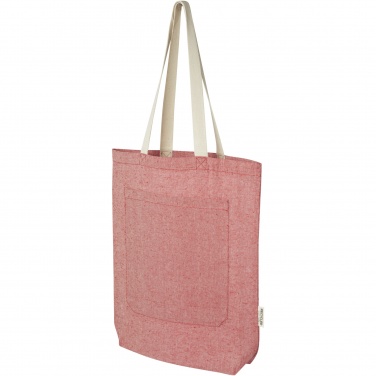 Logotrade advertising products photo of: Pheebs 150 g/m² recycled cotton tote bag with front pocket 9L