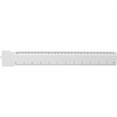 Logotrade advertising products photo of: Tait 30cm house-shaped recycled plastic ruler