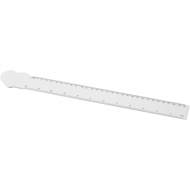 Logo trade promotional giveaways image of: Tait 30cm heart-shaped recycled plastic ruler