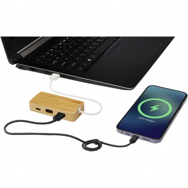 Logotrade promotional product image of: Tapas bamboo USB hub