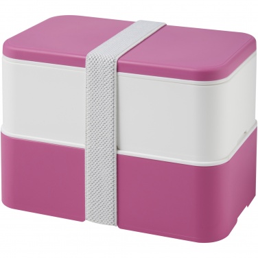 Logo trade business gifts image of: MIYO double layer lunch box