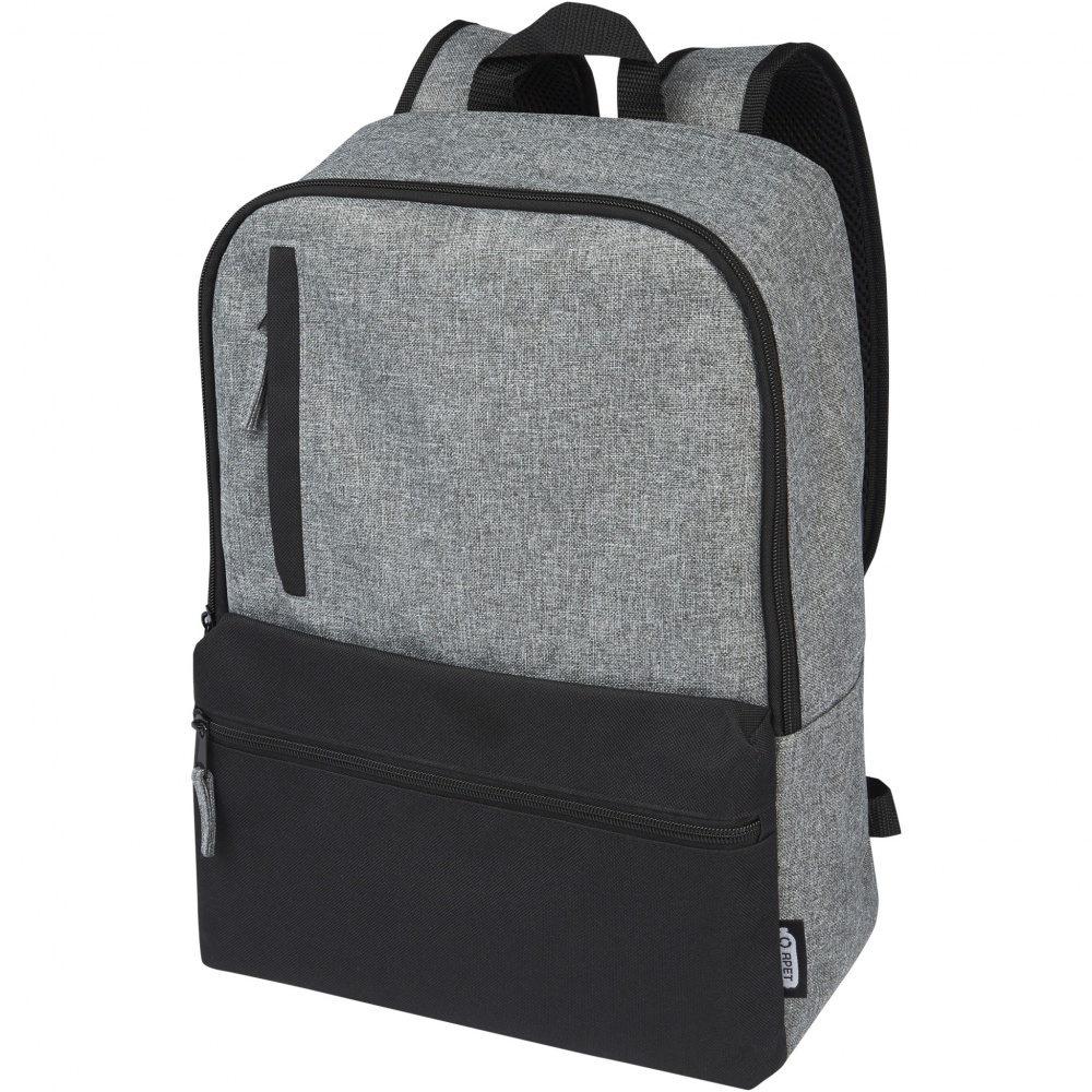 Logo trade business gifts image of: Reclaim 15" GRS recycled two-tone laptop backpack 14L