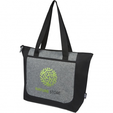 Logo trade promotional merchandise image of: Reclaim GRS recycled two-tone zippered tote bag 15L
