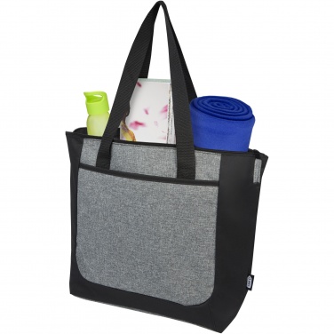 Logotrade promotional giveaway image of: Reclaim GRS recycled two-tone zippered tote bag 15L