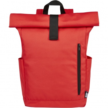 Logo trade promotional items image of: Byron 15.6" GRS RPET roll-top backpack 18L