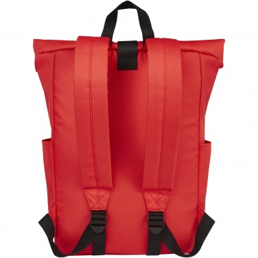 Logo trade promotional merchandise photo of: Byron 15.6" GRS RPET roll-top backpack 18L