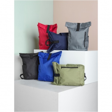 Logo trade promotional product photo of: Byron 15.6" GRS RPET roll-top backpack 18L