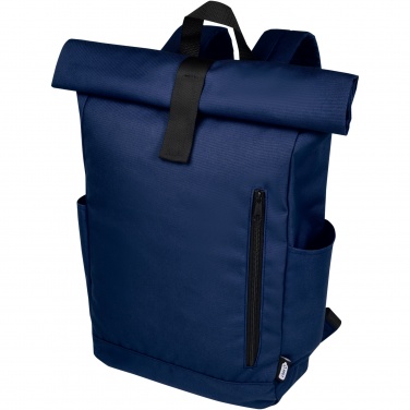 Logotrade advertising product image of: Byron 15.6" GRS RPET roll-top backpack 18L