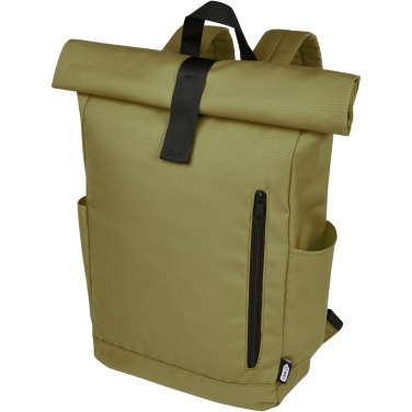 Logotrade promotional giveaways photo of: Byron 15.6" GRS RPET roll-top backpack 18L