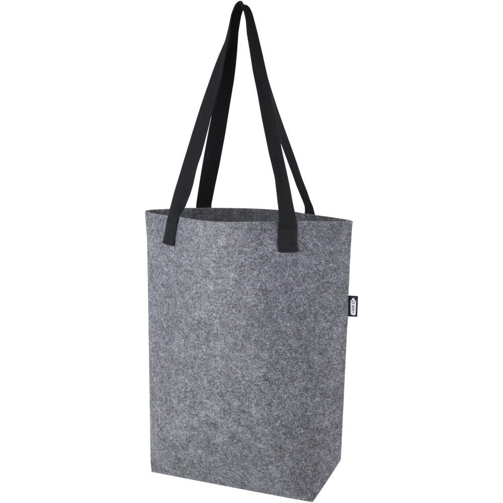 Logo trade promotional merchandise picture of: Felta GRS recycled felt tote bag with wide bottom 12L