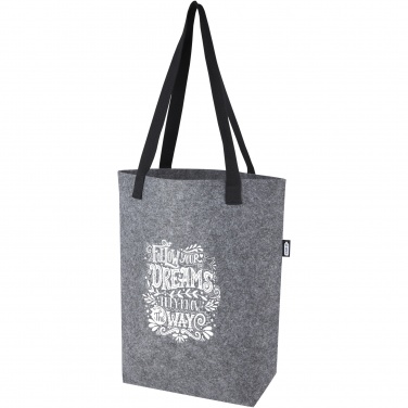 Logo trade corporate gifts picture of: Felta GRS recycled felt tote bag with wide bottom 12L