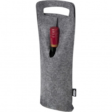 Logo trade corporate gifts image of: Felta 75 cl GRS recycled felt wine bag