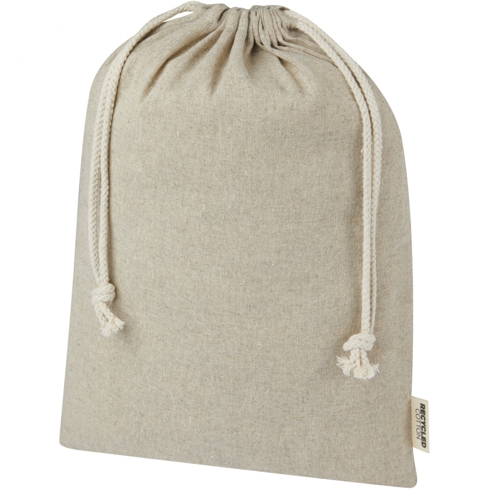 Logotrade promotional merchandise picture of: Pheebs 150 g/m² GRS recycled cotton gift bag large 4L