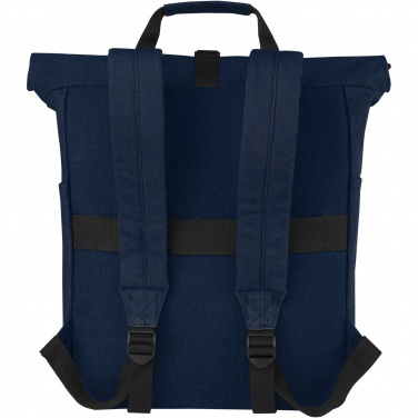 Logo trade promotional merchandise image of: Joey 15” GRS recycled canvas rolltop laptop backpack 15L