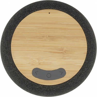 Logo trade corporate gifts image of: Ecofiber bamboo/RPET Bluetooth® speaker and wireless charging pad