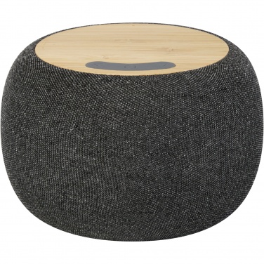 Logotrade promotional item image of: Ecofiber bamboo/RPET Bluetooth® speaker and wireless charging pad