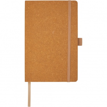 Logo trade corporate gifts image of: Kilau recycled leather notebook 