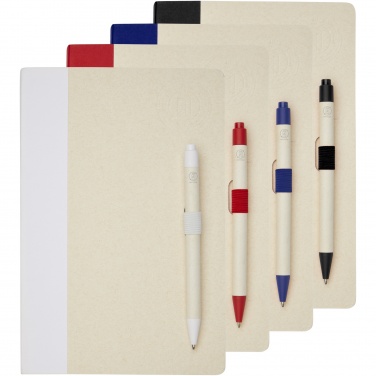 Logo trade corporate gift photo of: Dairy Dream A5 size reference recycled milk cartons notebook and ballpoint pen set