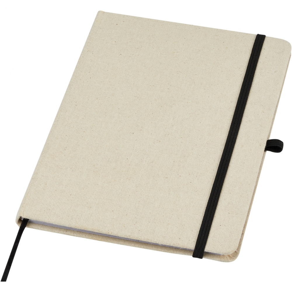 Logo trade promotional giveaway photo of: Tutico organic cotton hardcover notebook