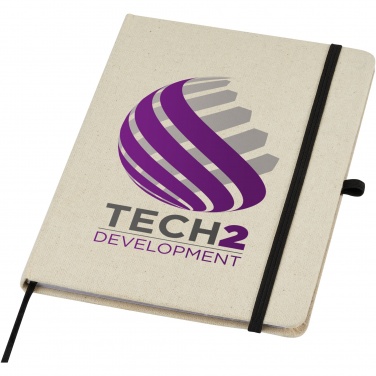 Logo trade promotional merchandise image of: Tutico organic cotton hardcover notebook