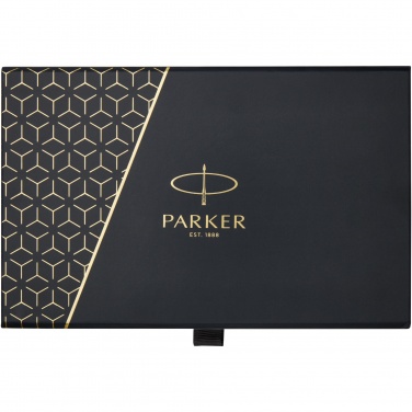 Logotrade promotional item picture of: Parker IM achromatic ballpoint and rollerball pen set with gift box