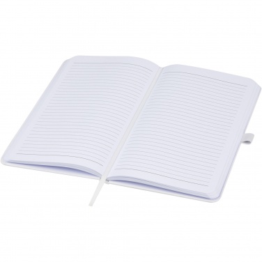 Logo trade promotional merchandise photo of: Fabianna crush paper hard cover notebook