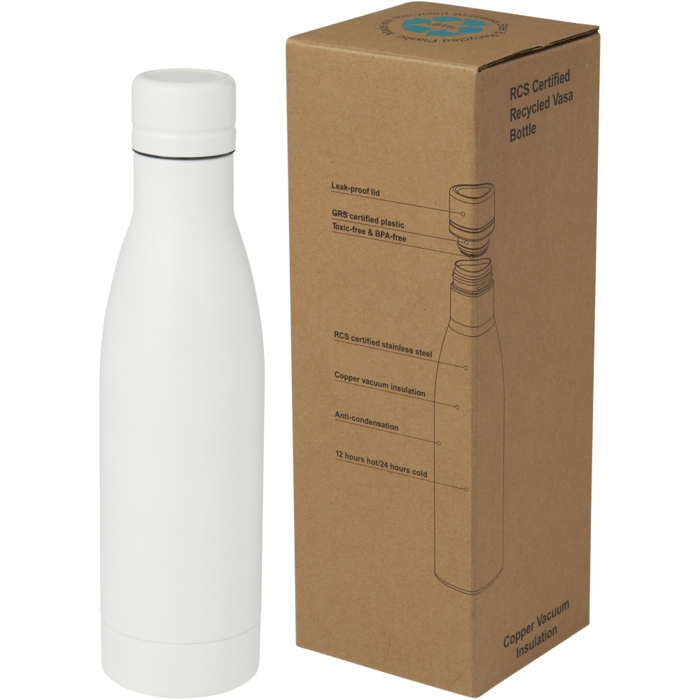 Logotrade corporate gift image of: Vasa 500 ml RCS certified recycled stainless steel copper vacuum insulated bottle